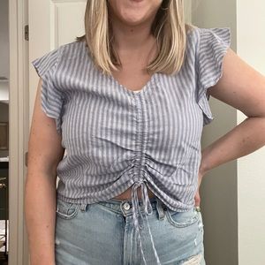 Madewell Adjustable Tie Crop Top